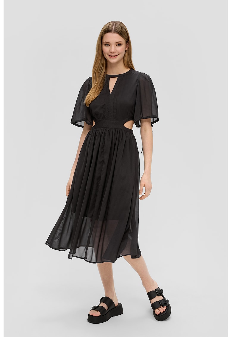 Rochie midi cu decupaje laterale