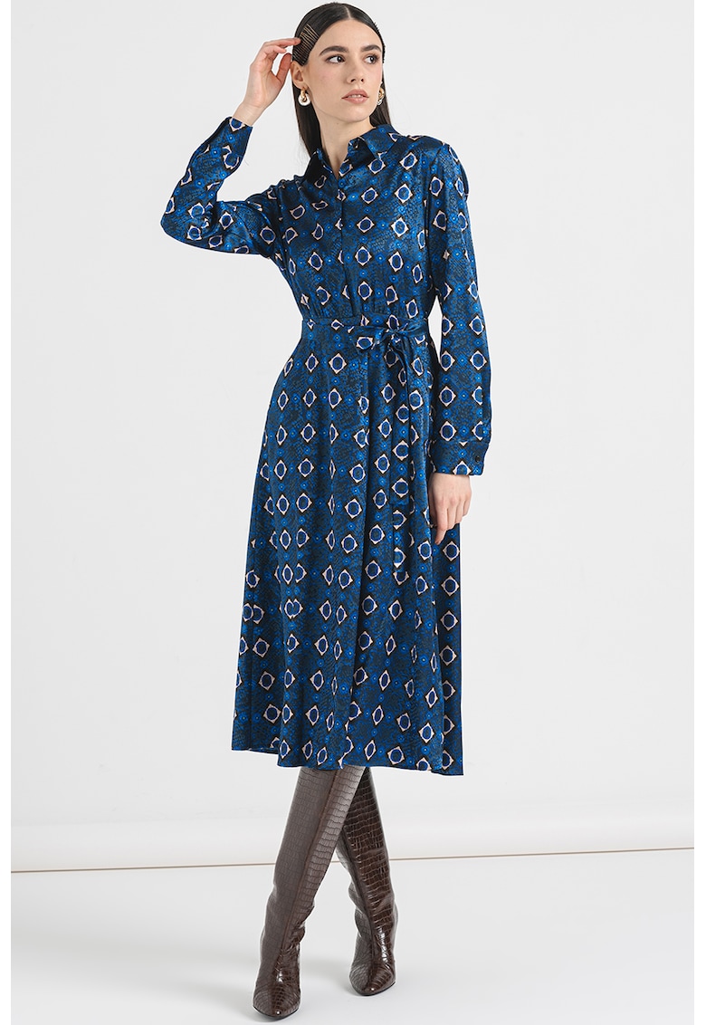 Rochie midi cu design grafic