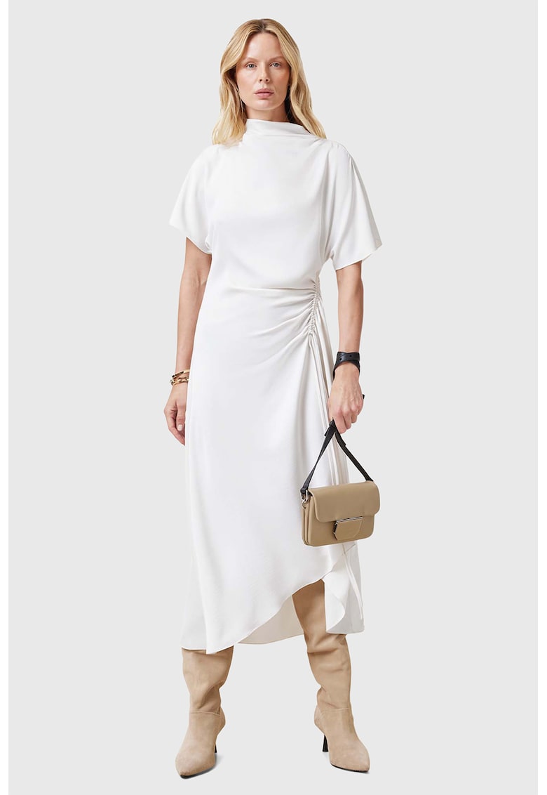 Rochie midi cu detaliu drapat Rosie