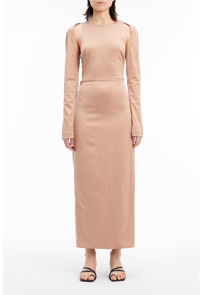 Rochie midi cu detaliu rasucit