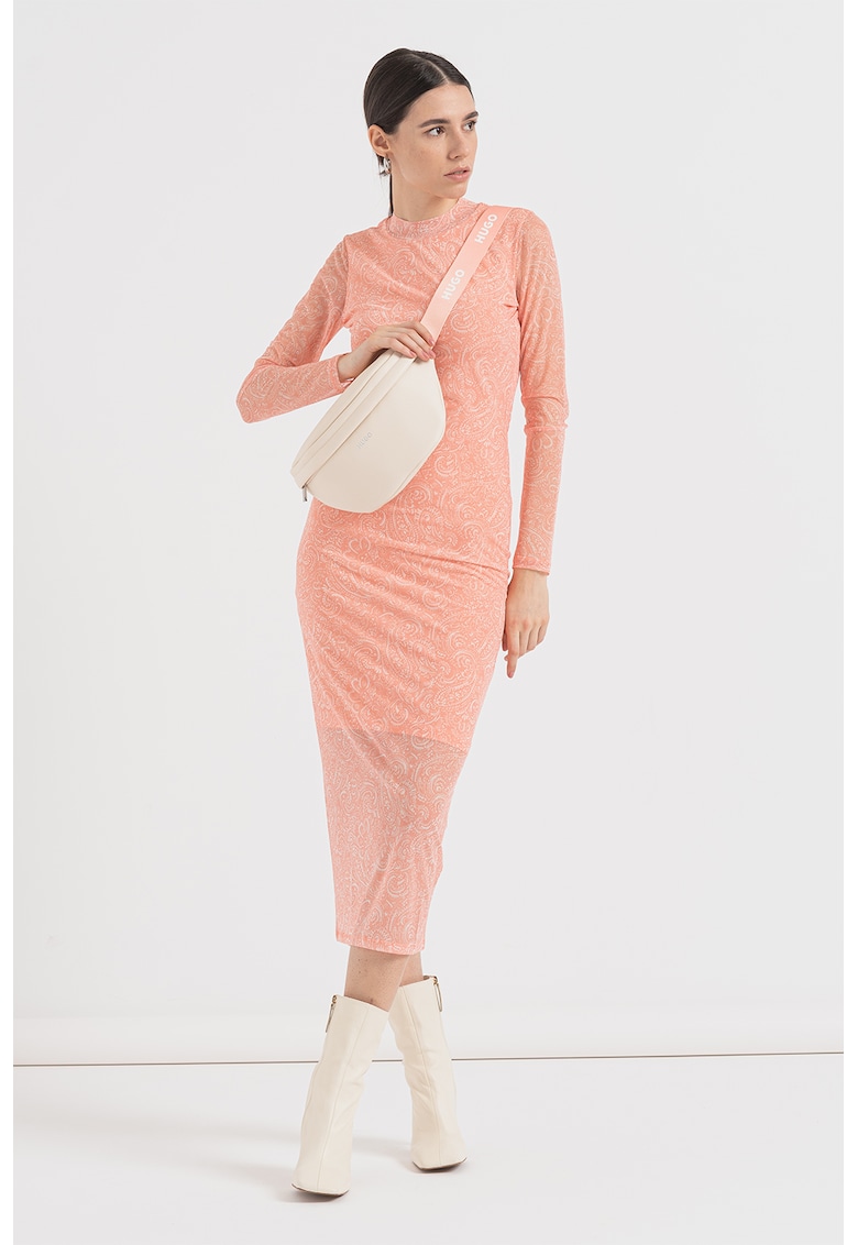 Rochie midi cu imprimeu Nasusi