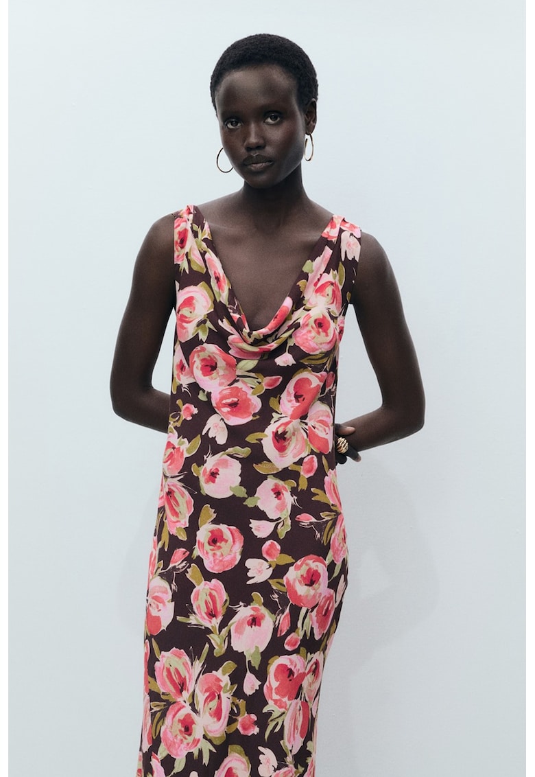 Rochie midi cu imprimeu floral