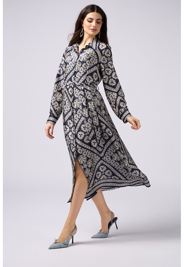 Rochie midi cu imprimeu grafic