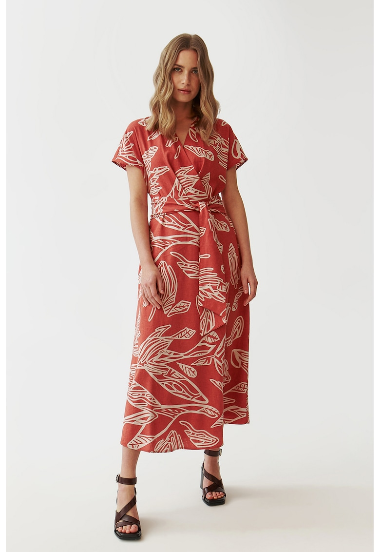 Rochie midi cu maneci chimono