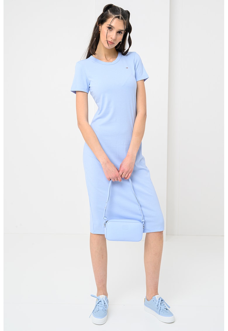 Rochie midi cu maneci scurte