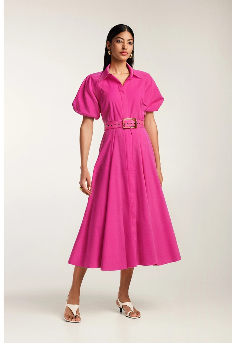 Rochie midi cu maneci scurte