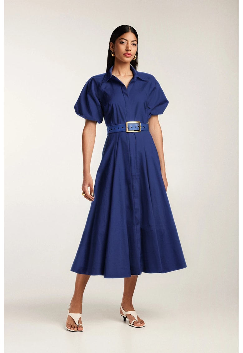 Rochie midi cu maneci scurte