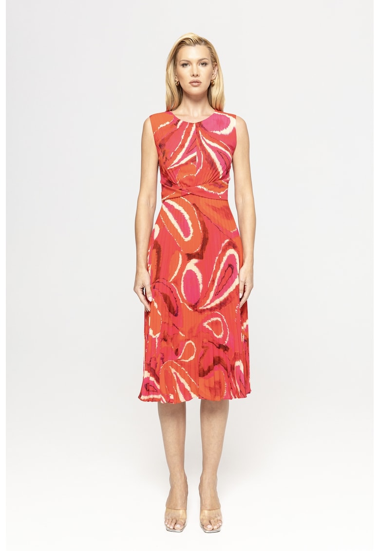 Rochie midi cu model abstract