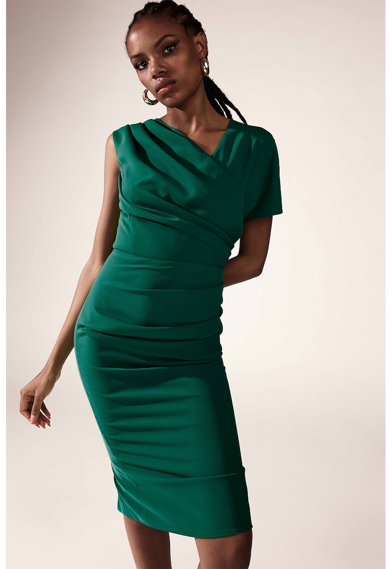 Rochie midi cu model drapat Chance