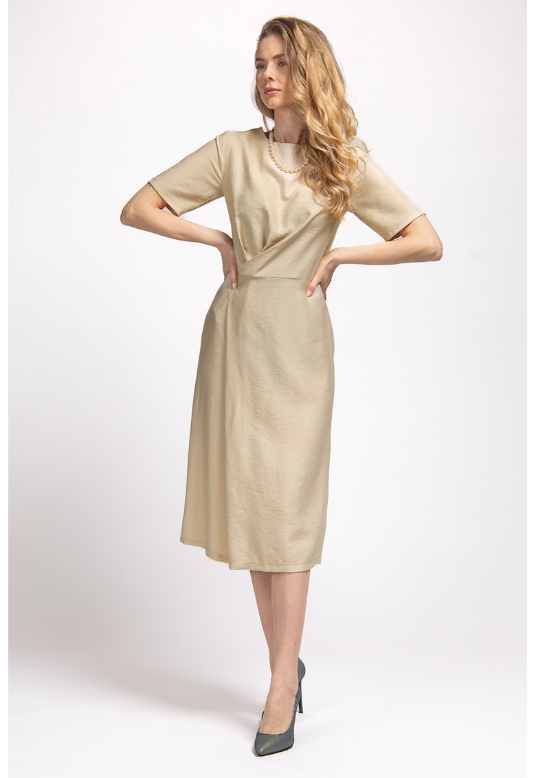 Rochie midi cu model drapat Georgia