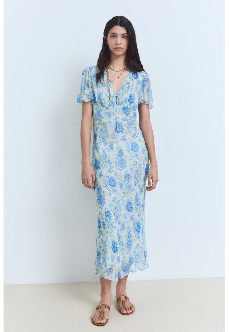 Rochie midi cu model floral