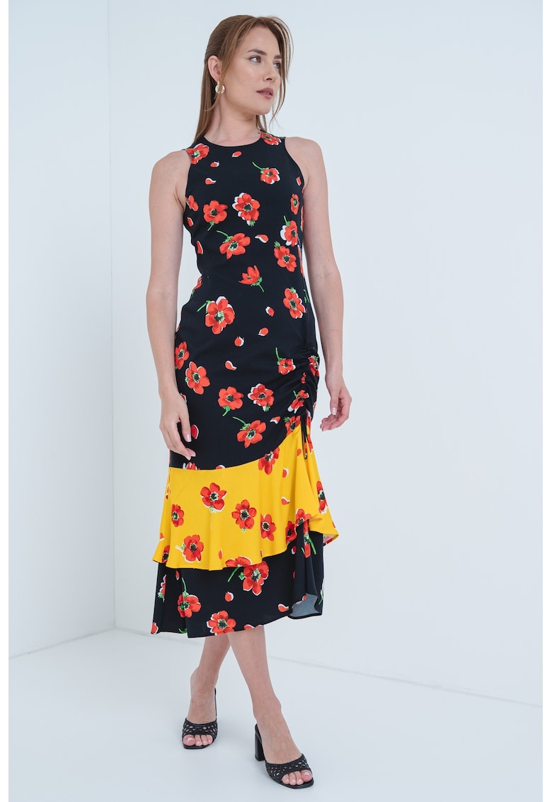 Rochie midi cu model floral
