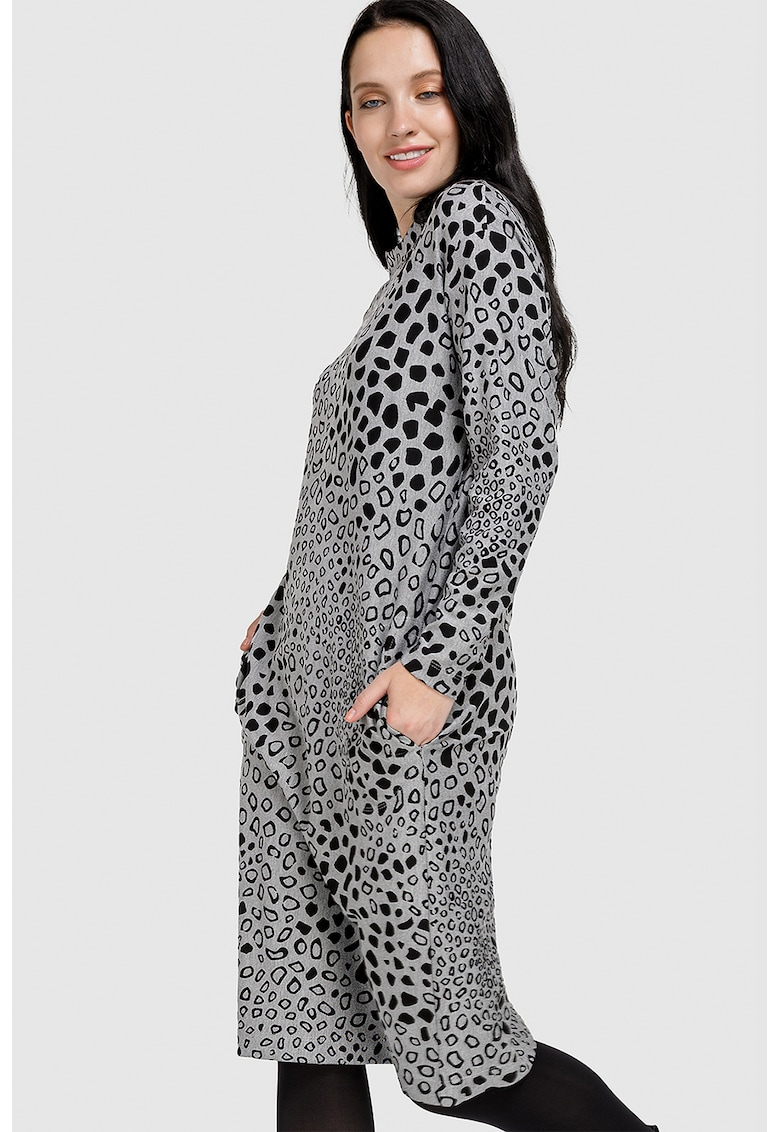 Rochie midi cu model grafic
