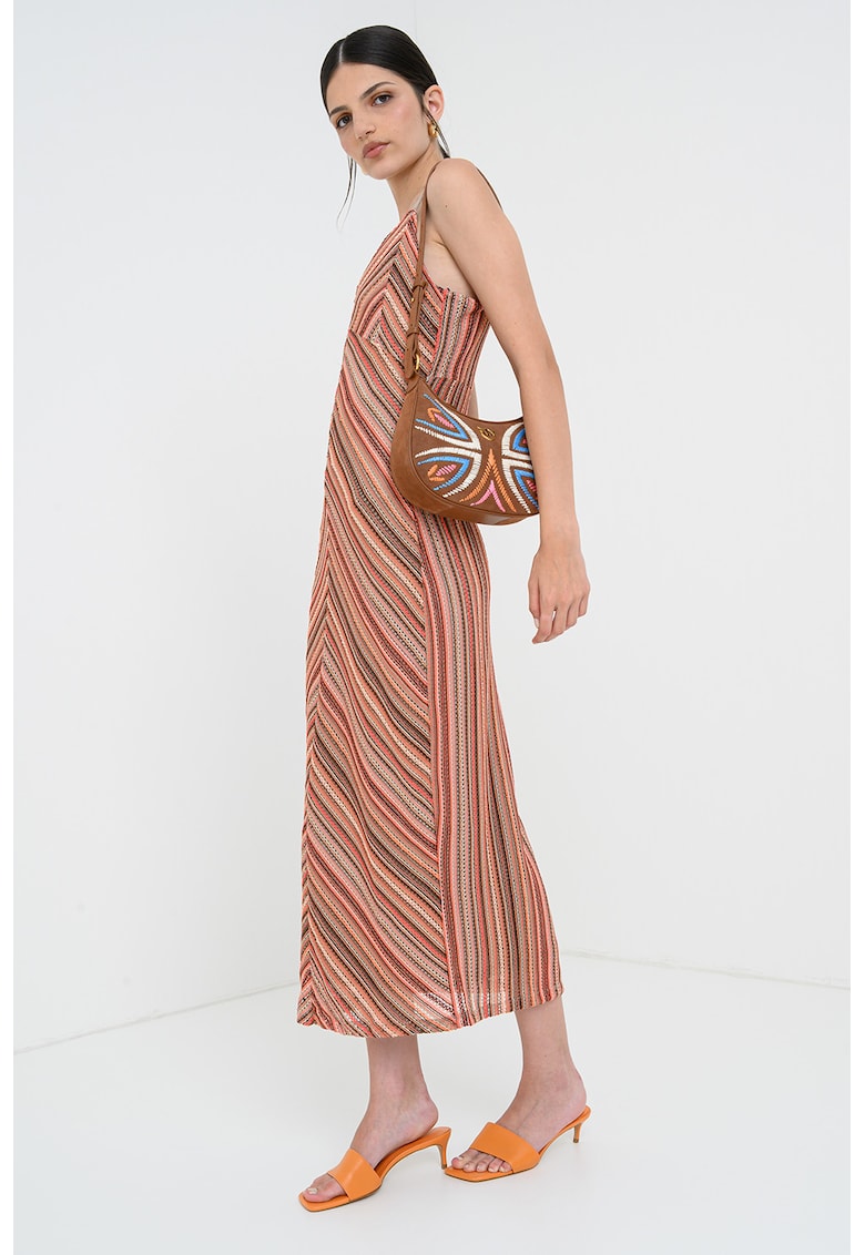 Rochie midi cu model in dungi