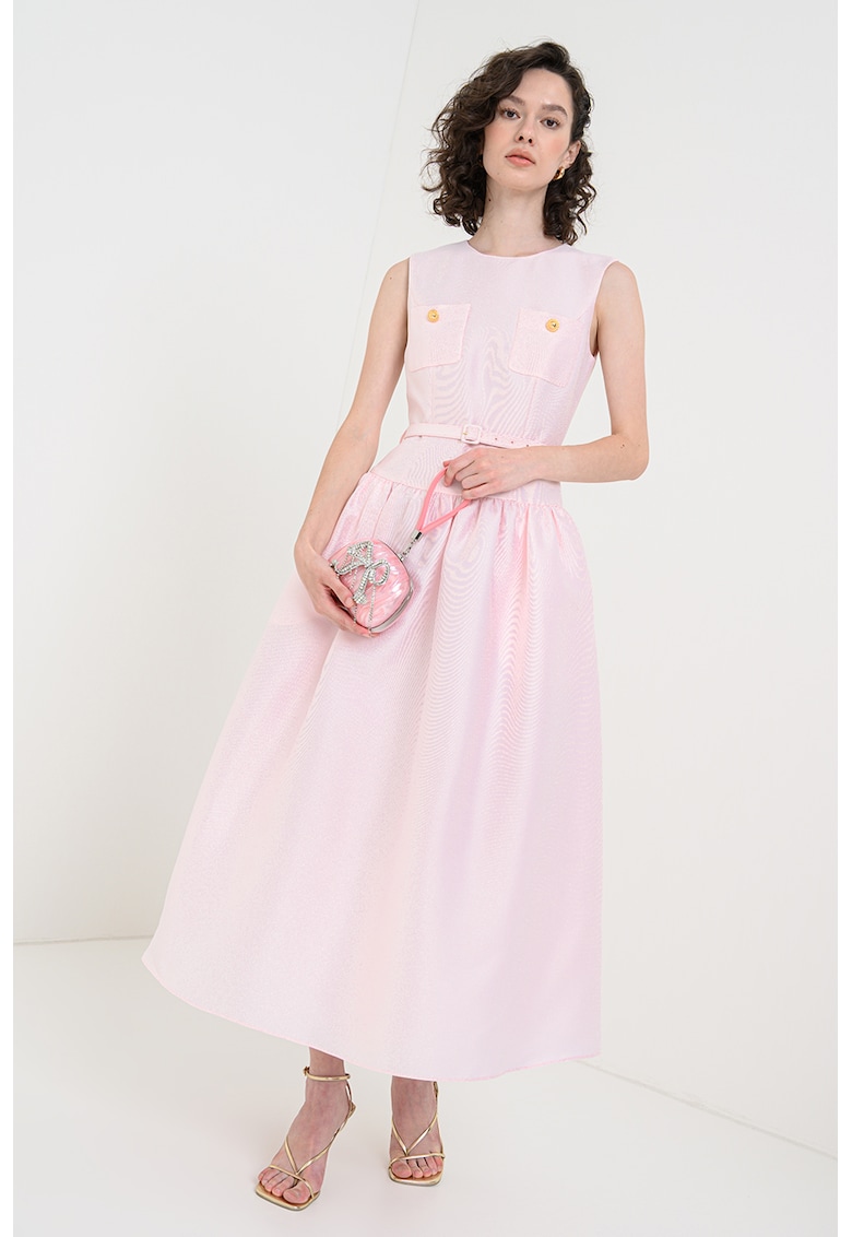 Rochie midi cu o curea in talie