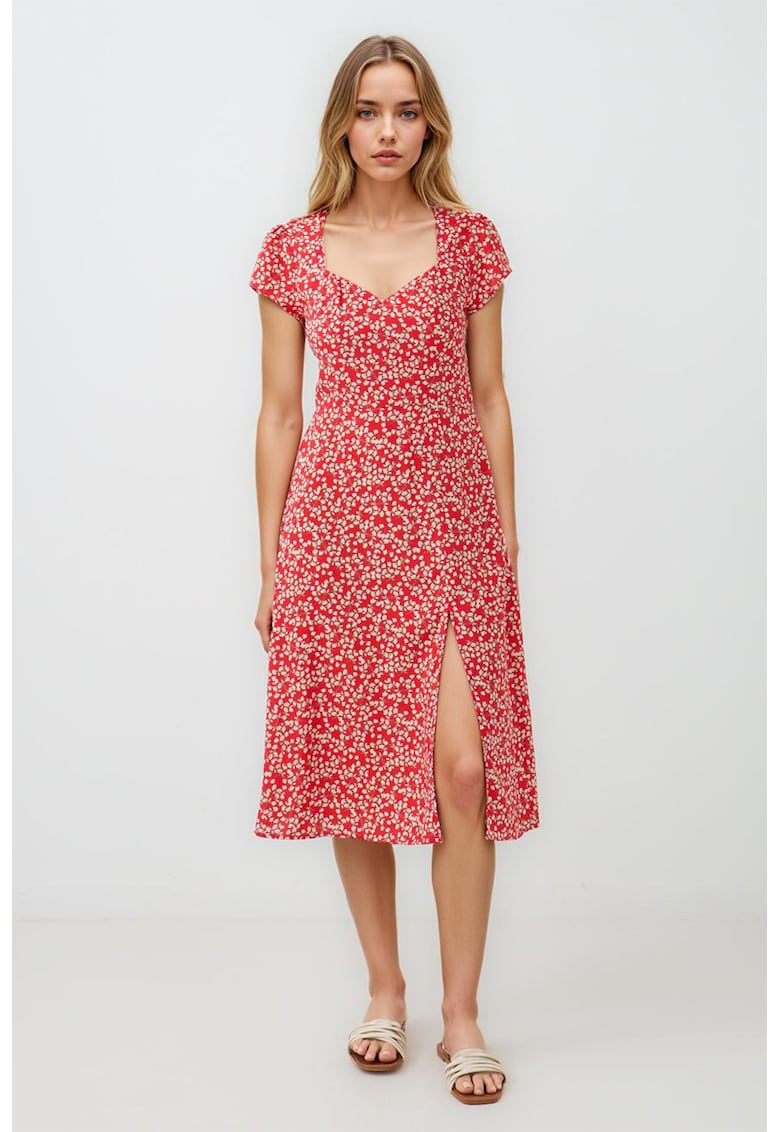 Rochie midi cu slit