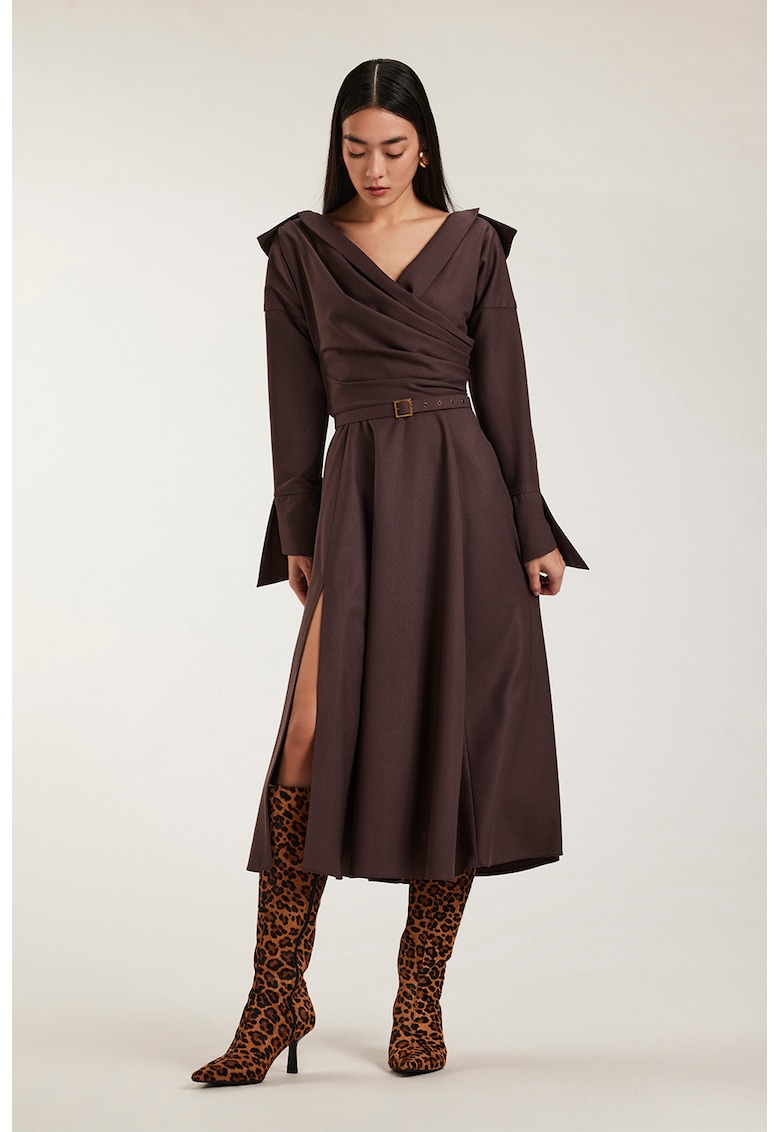 Rochie midi cu slit Asana