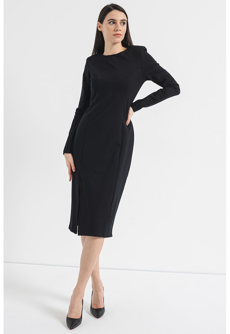 Rochie midi cu slit lateral
