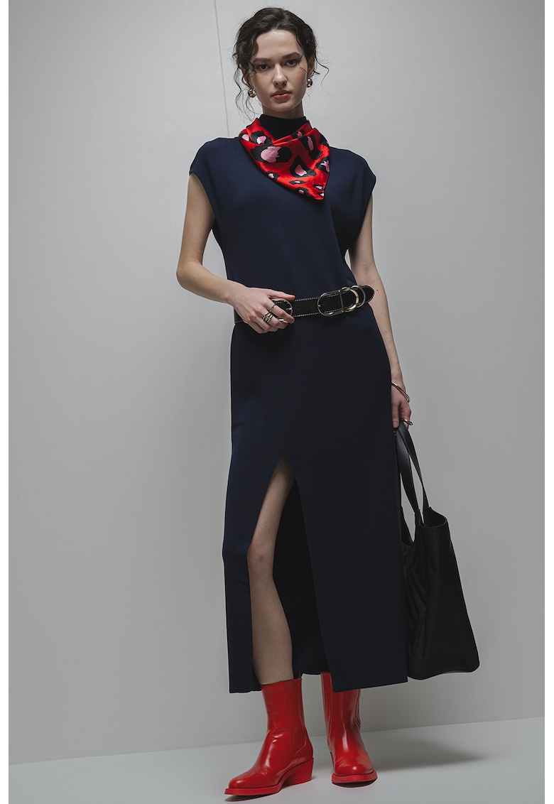 Rochie midi cu slit lateral