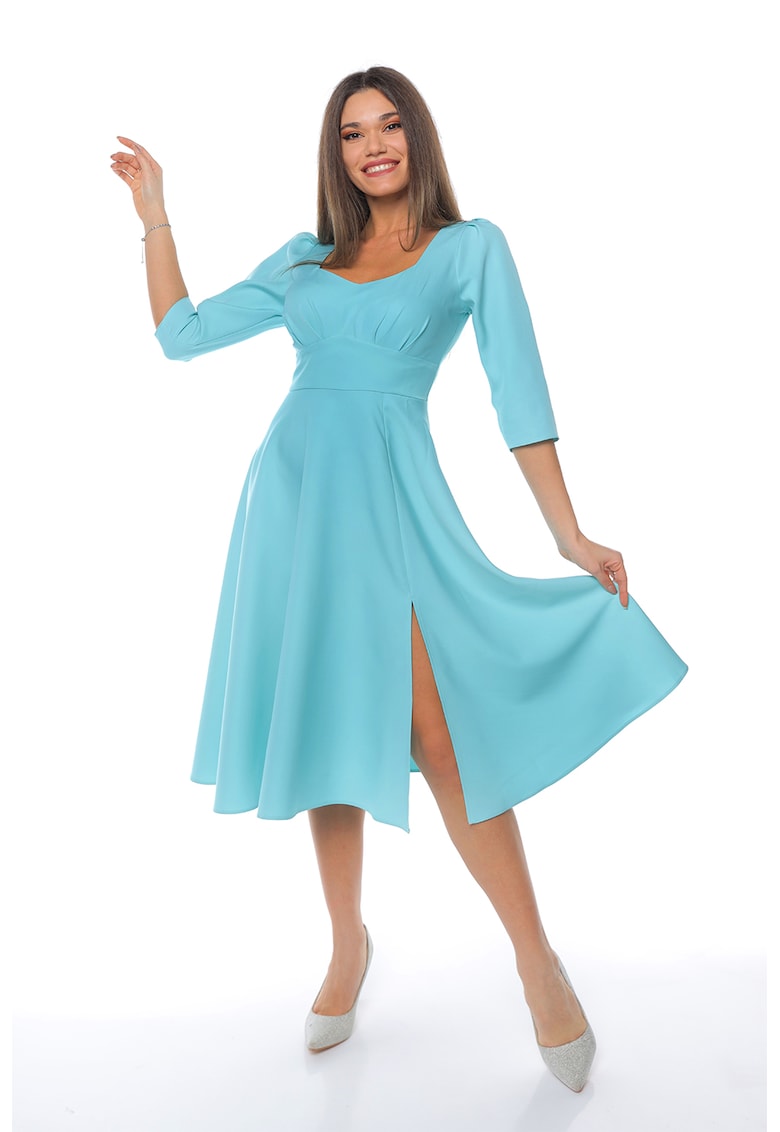 Rochie midi cu slit lateral