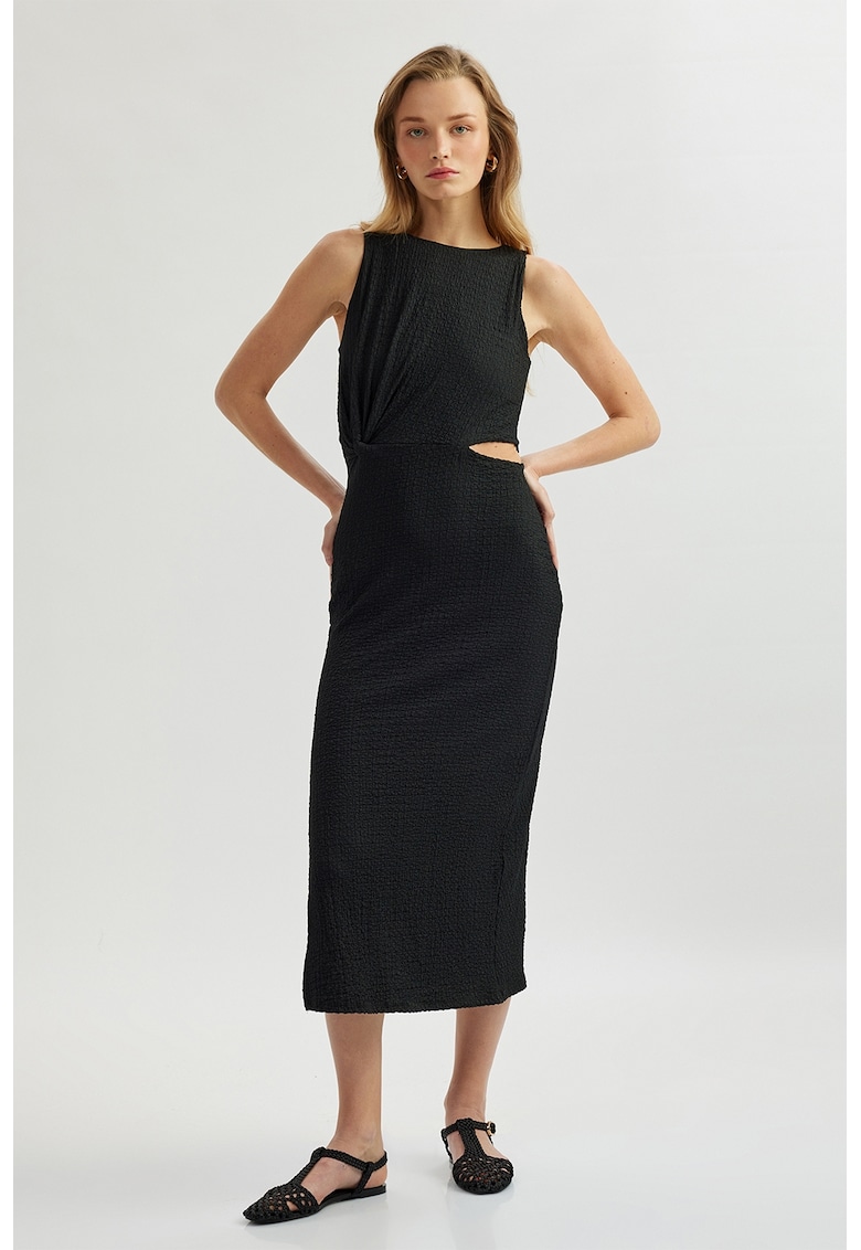 Rochie midi cu slit lateral