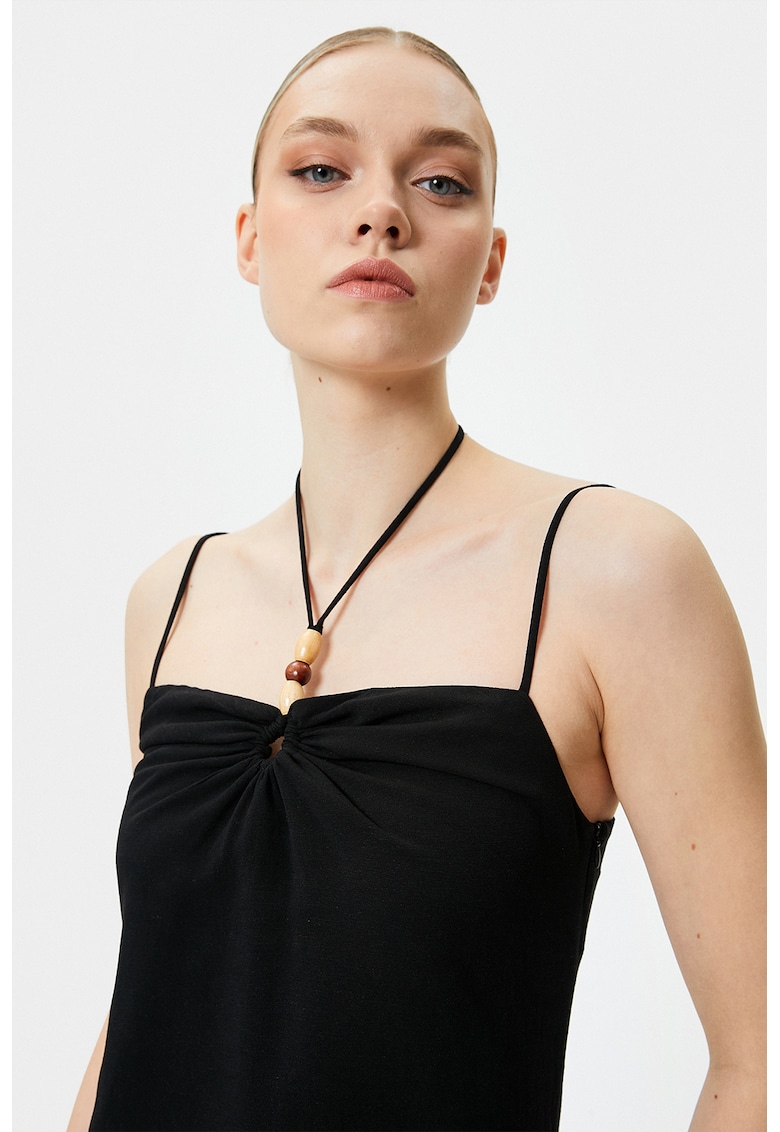 Rochie midi cu slit lateral
