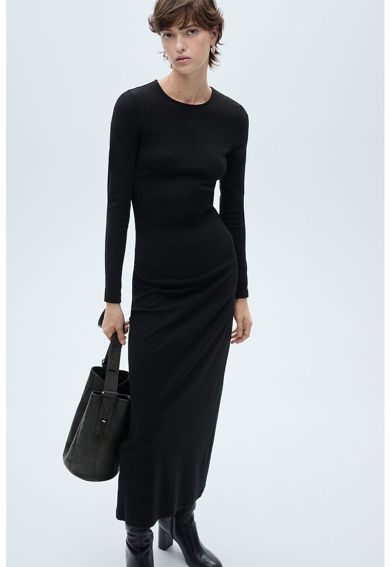 Rochie midi cu slit pe partea din spate
