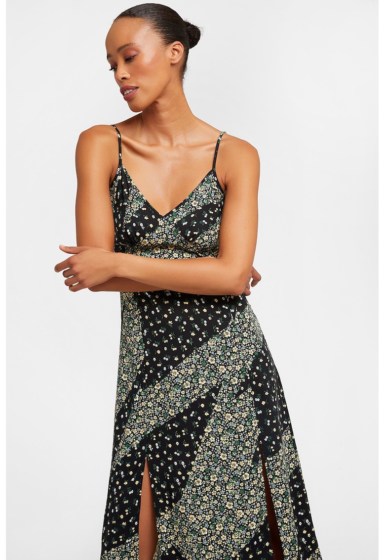Rochie midi cu slituri frontale