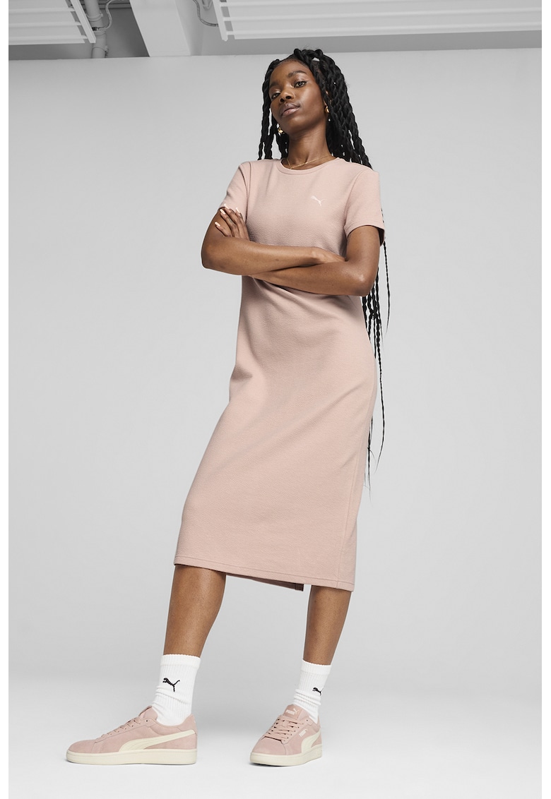 Rochie midi cu slituri pe partea din spate