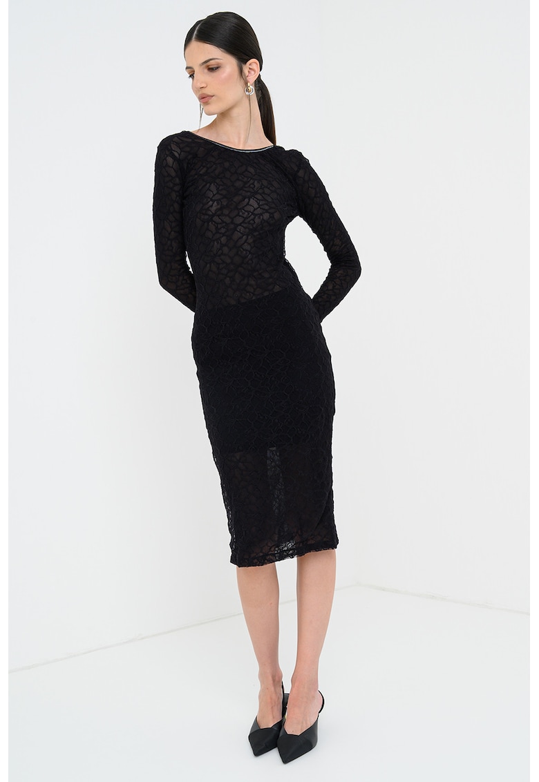 Rochie midi cu spate decupat