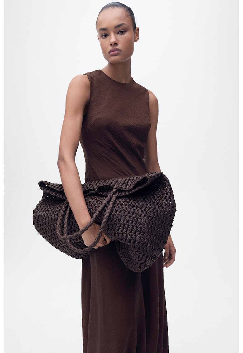 Rochie midi cu terminatie bufanta