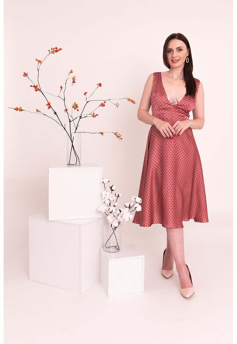 Rochie midi de satin Karina