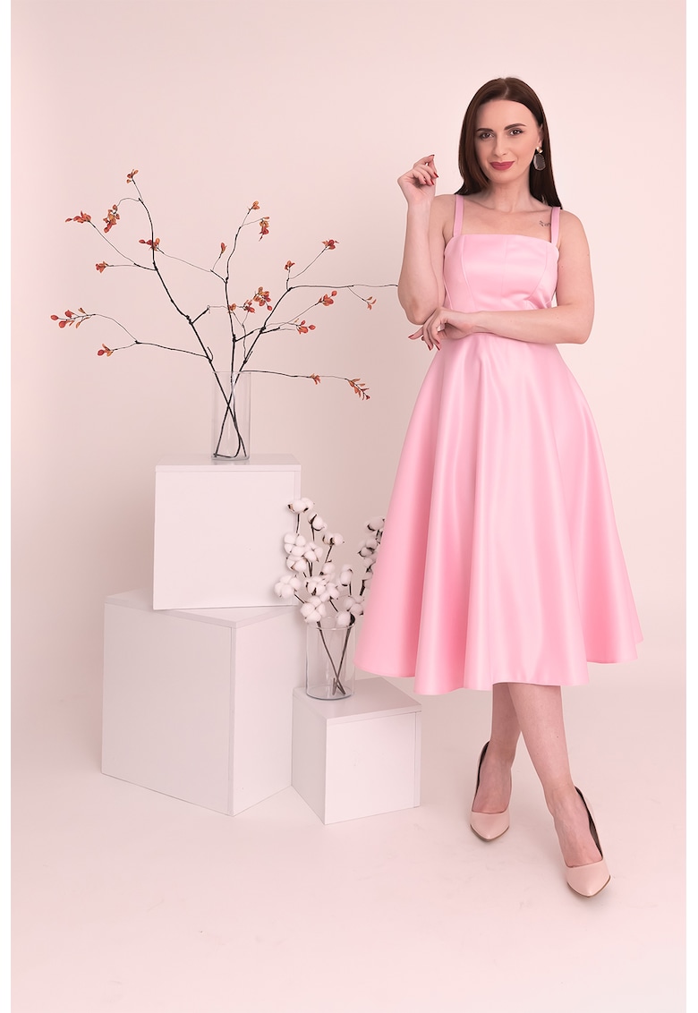 Rochie midi de satin Sofia