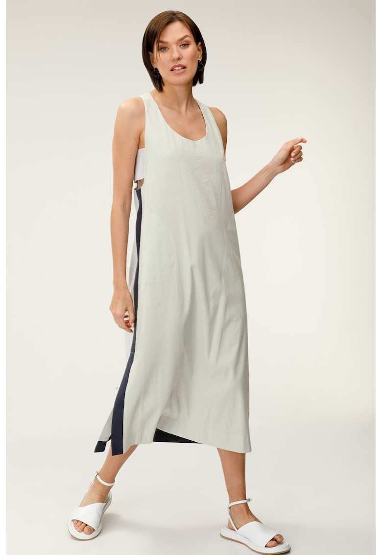 Rochie midi din amestec de in