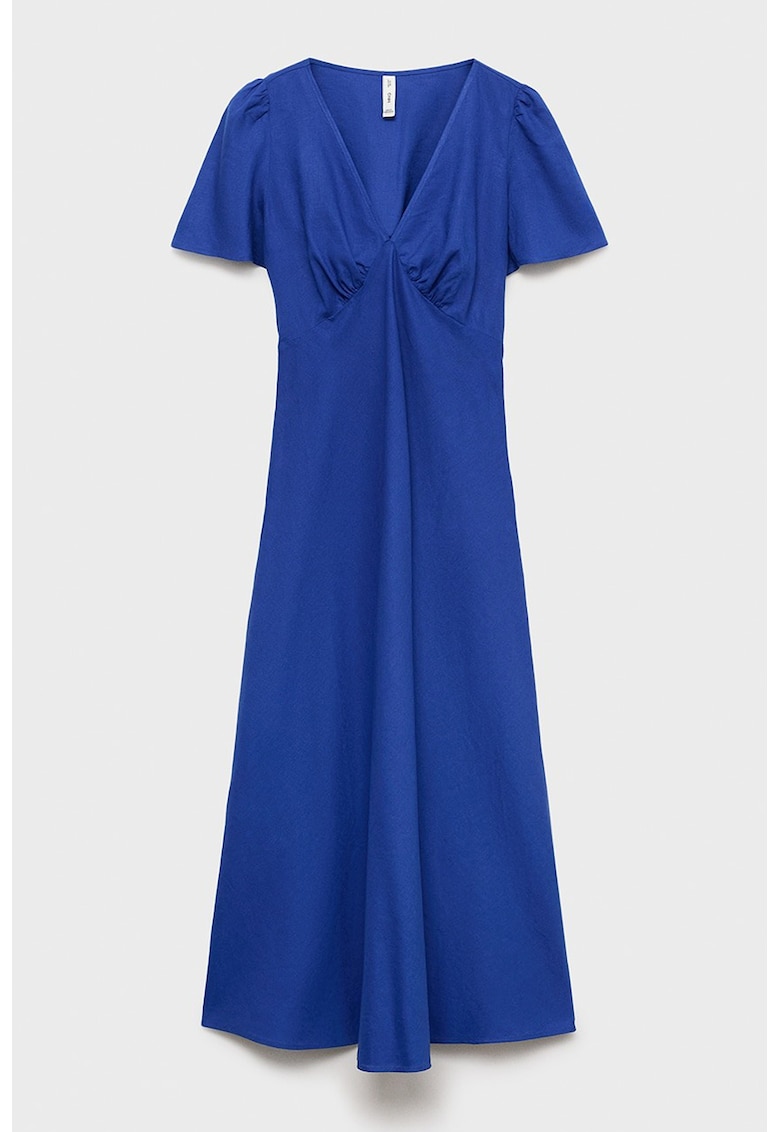 Rochie midi din amestec de in