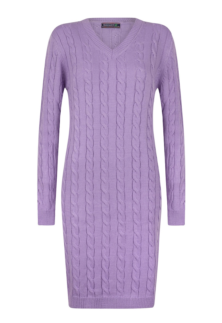 Rochie midi din amestec de lana