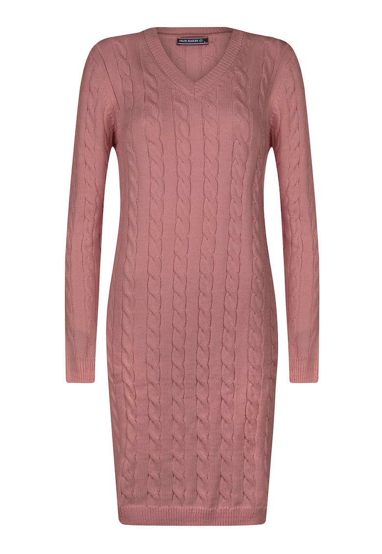 Rochie midi din amestec de lana