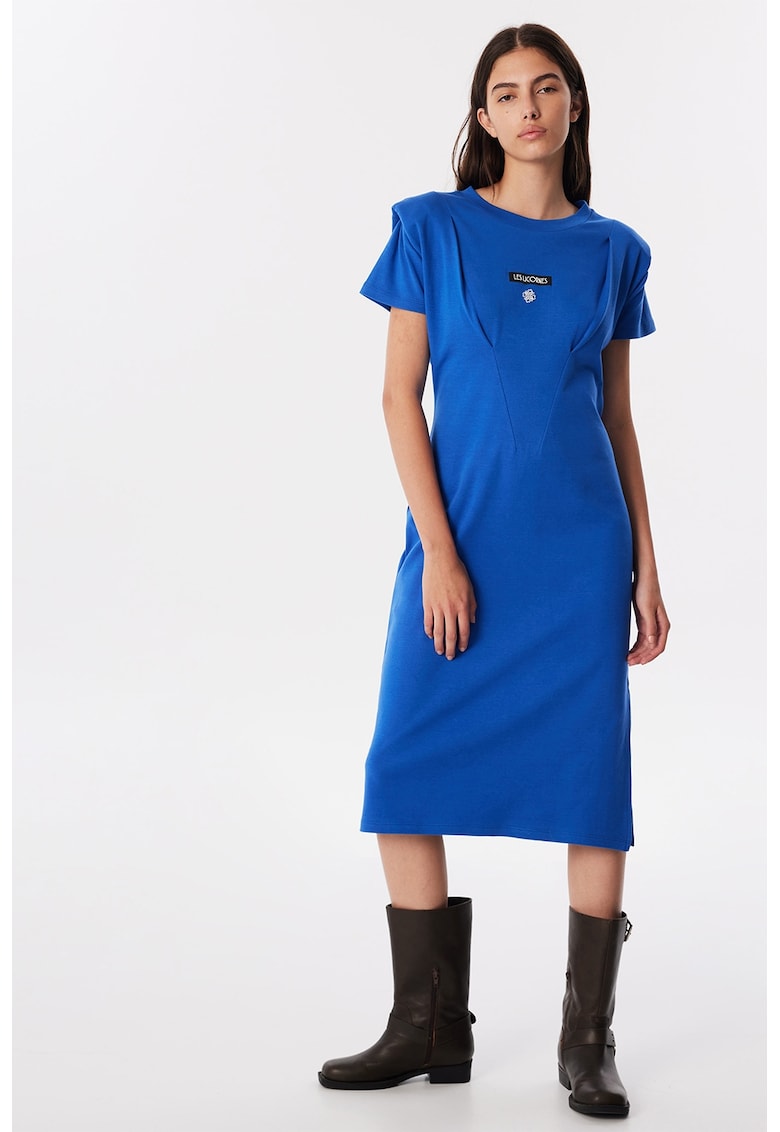 Rochie midi din bumbac cu croiala dreapta