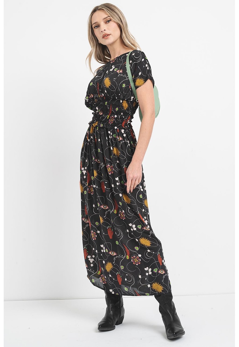 Rochie midi din modal cu imprimeu