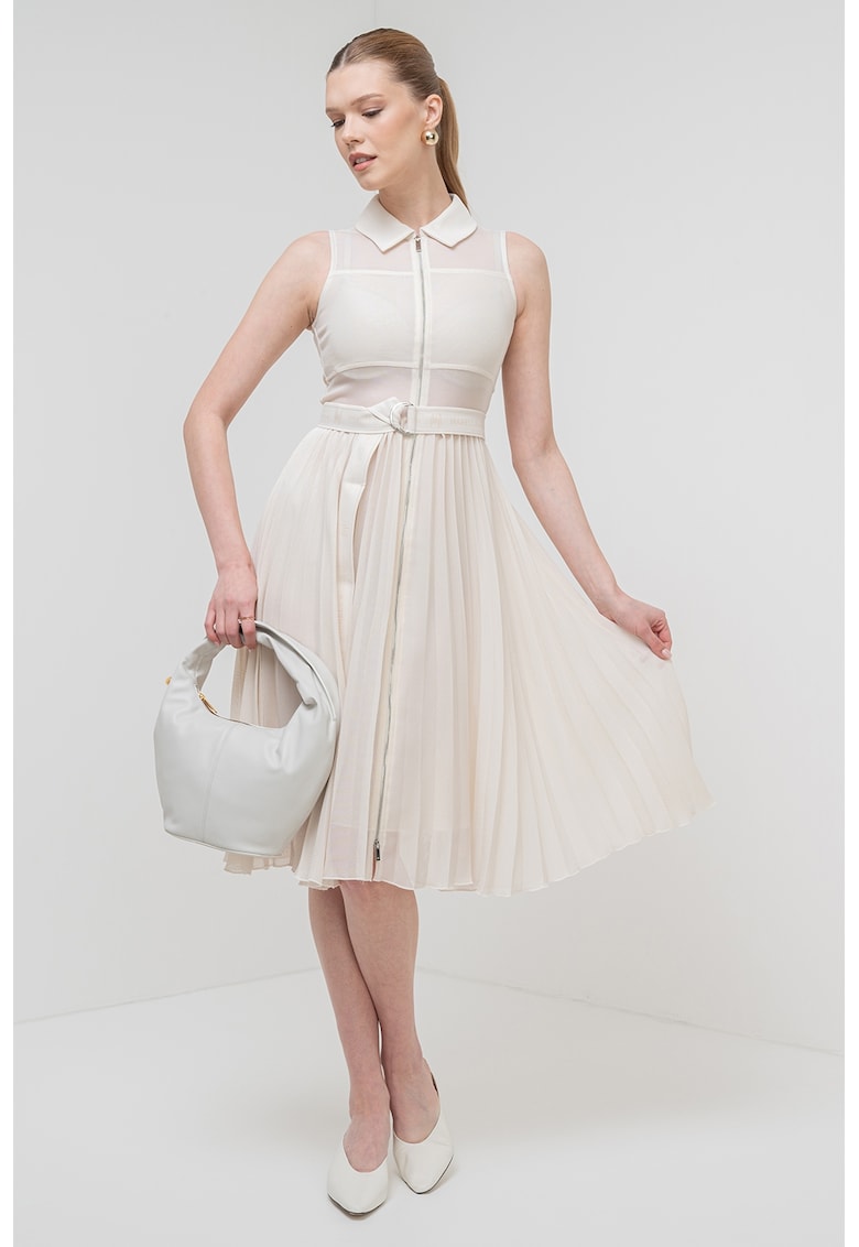 Rochie midi evazata Cereale