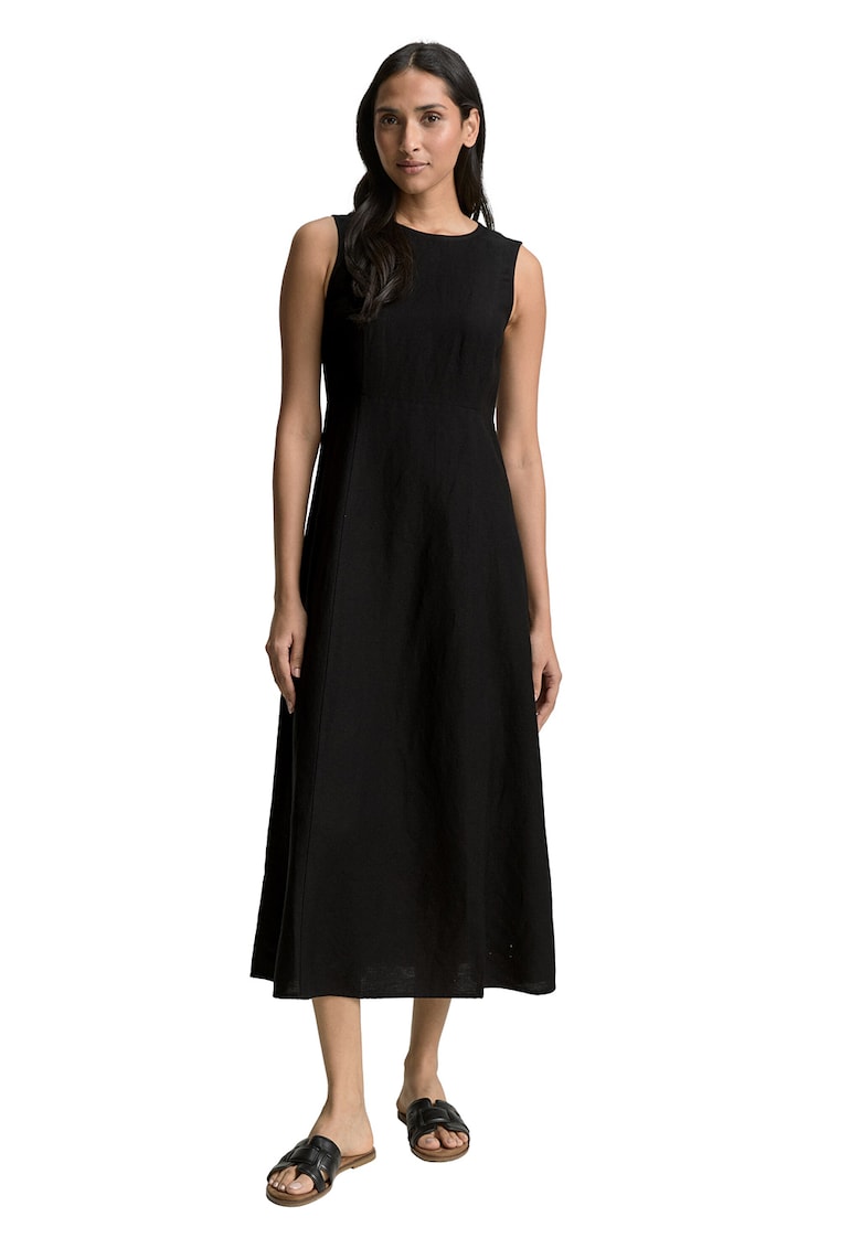 Rochie midi fara maneci din amestec de in