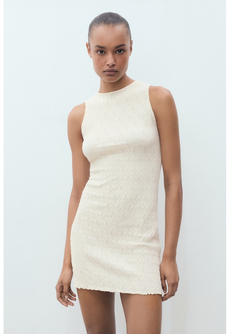 Rochie mini cambrata cu aspect texturat