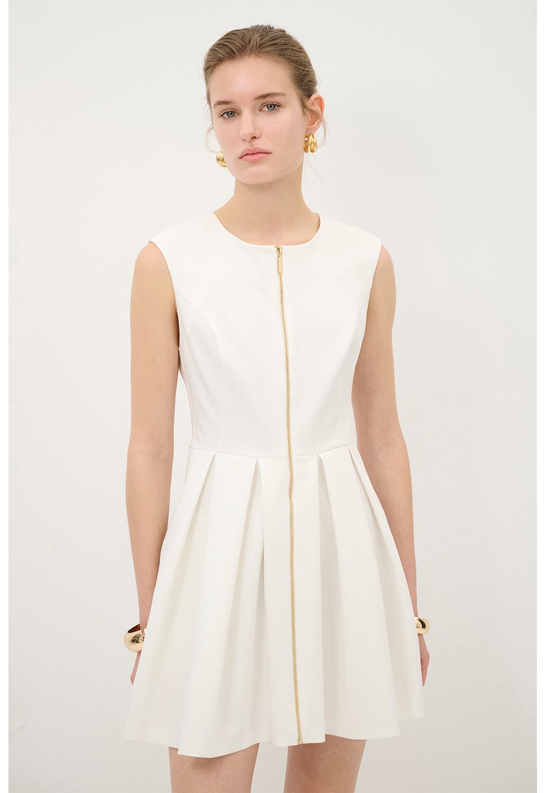Rochie mini cu buzunare frontal - fara maneci