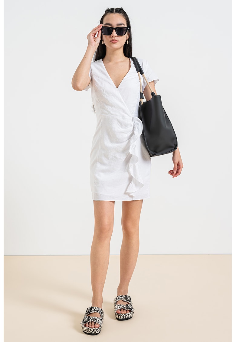 Rochie mini cu decolteu cache coeur