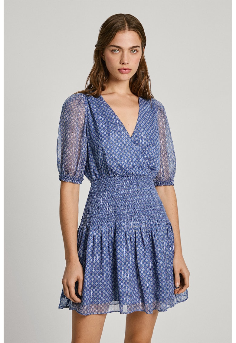 Rochie mini cu decolteu cache-coeur