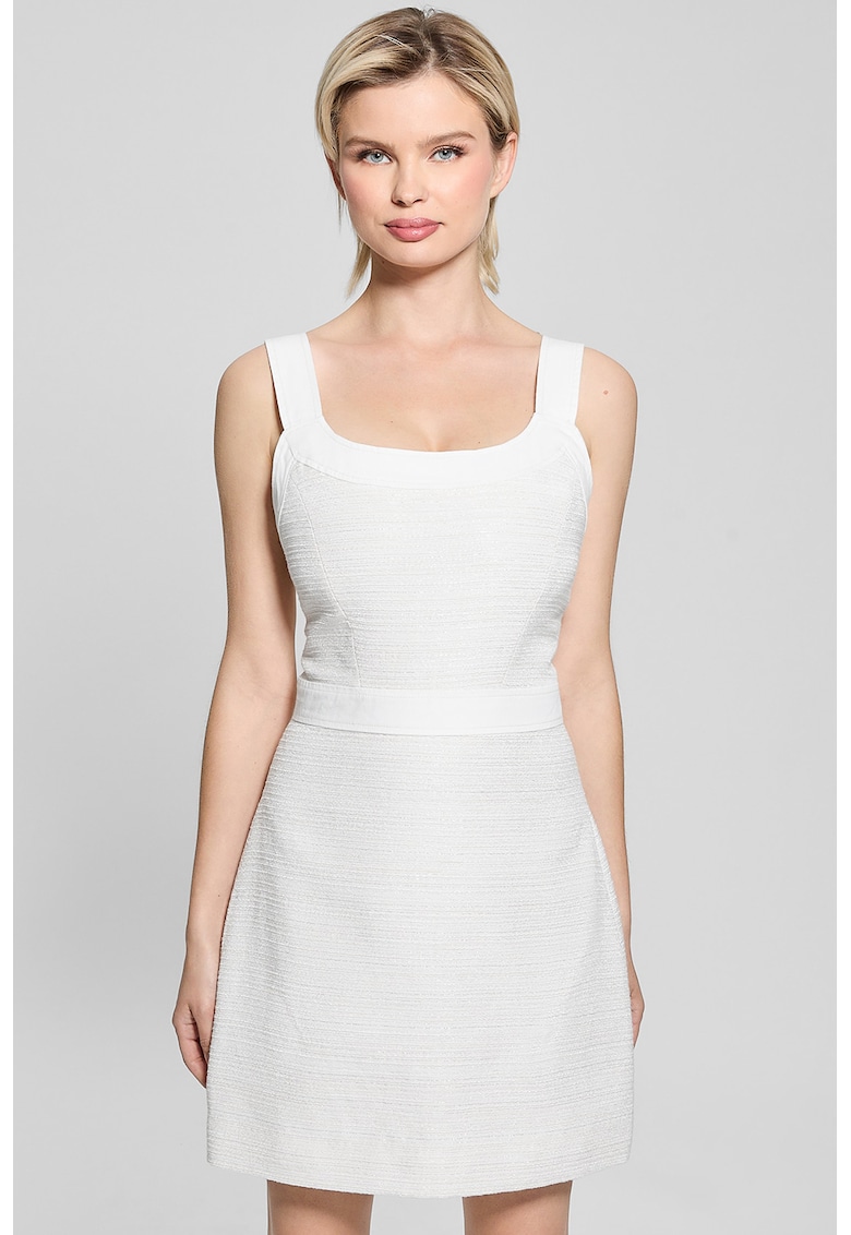 Rochie mini cu decolteu rotund si croiala inA