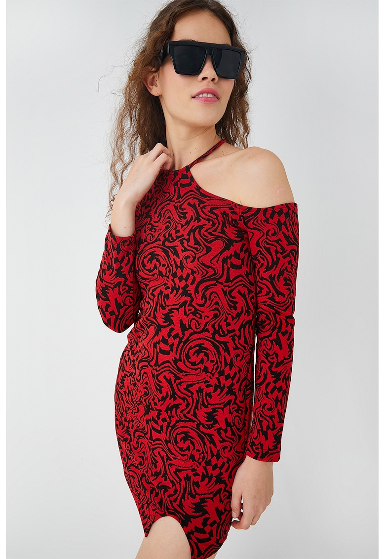 Rochie mini cu imprimeu abstract