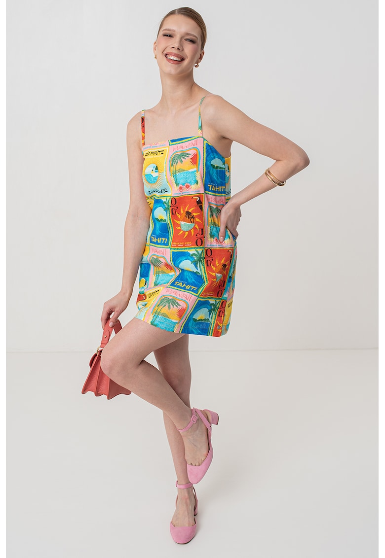 Rochie mini cu imprimeu grafic