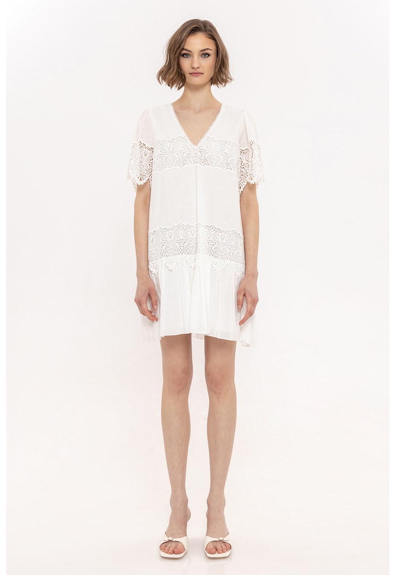 Rochie mini cu insertii brodate