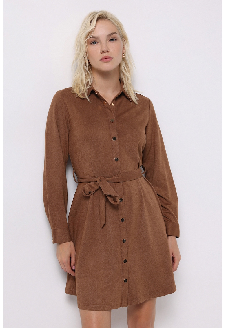 Rochie mini cu un cordon in talie